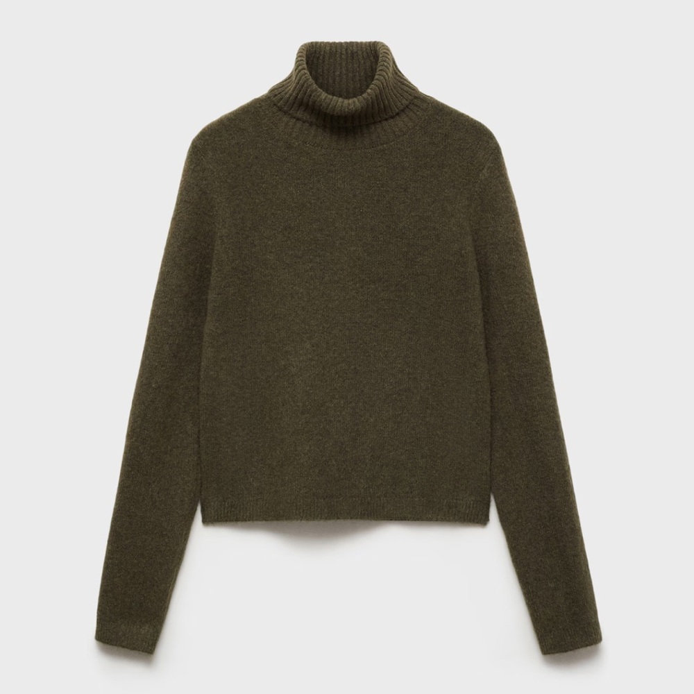 Olive Green Turtleneck Sweater